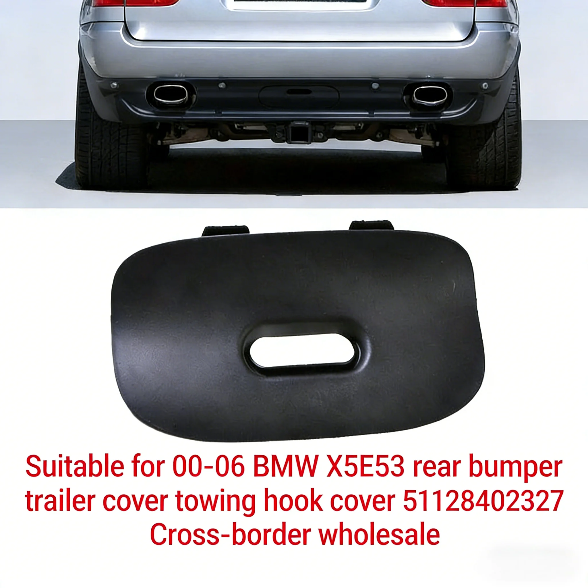 Rear Bumper Tow Hook Cover Cap 51128402327 For BMW X5 E53 2000 2001 2002 2003 2004 2005 2006