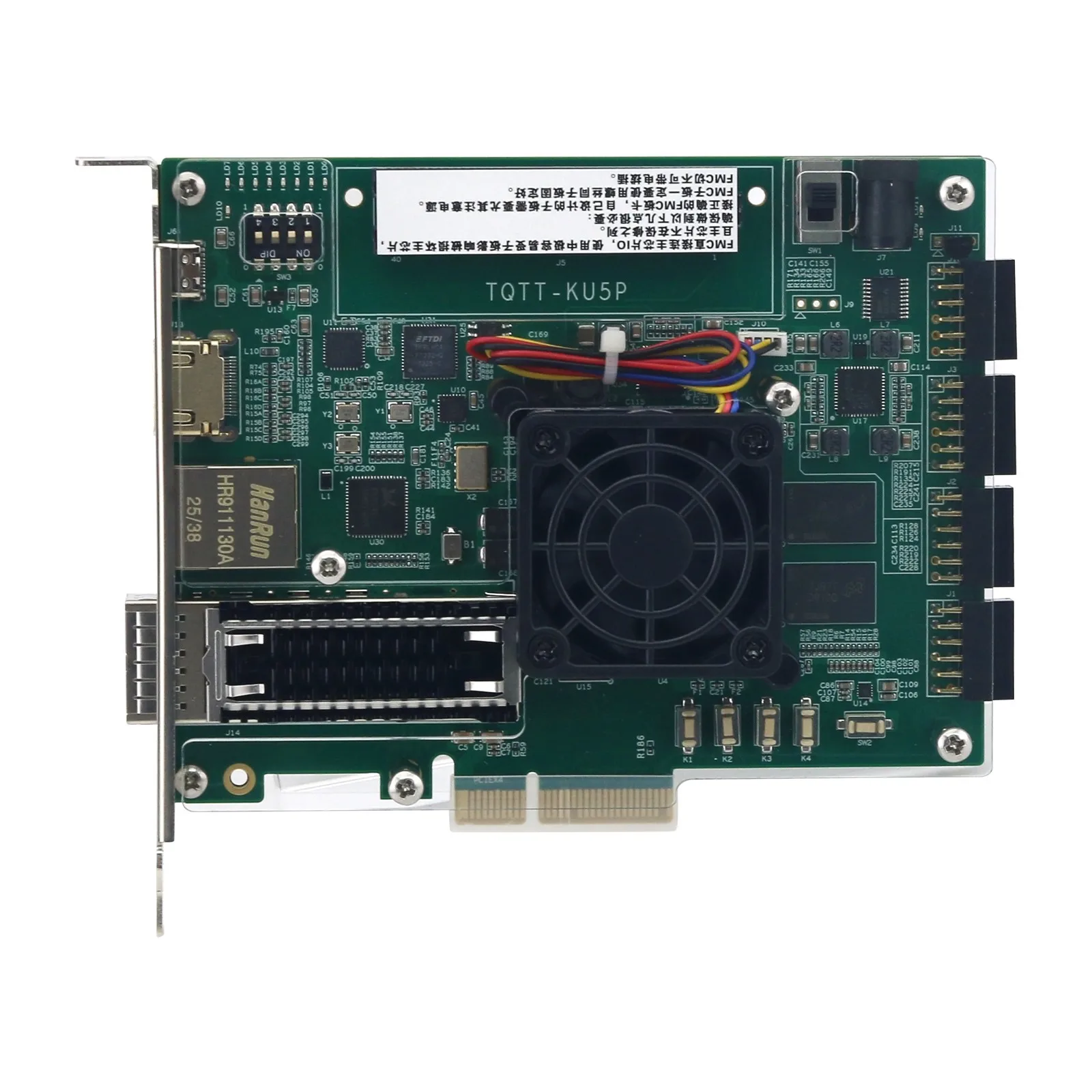 HamGeek XCKU5P Development Board FMCPCIE3.0 HD-MI-compatible 100G Gigabit Ethernet for FPGA Development