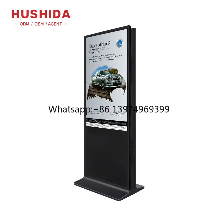 High Definition Brightness Commercial Indoor Digital Signage Led Display Double Side Advertising Lcd Screen