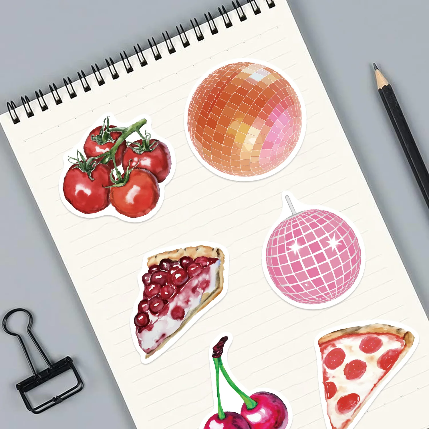 50 pièces nouveaux autocollants de dessin animé cerise centre-ville INS esthétique Graffiti décoration bricolage réfrigérateur ordinateur portable guitare voiture vélo planche à roulettes décalcomanie