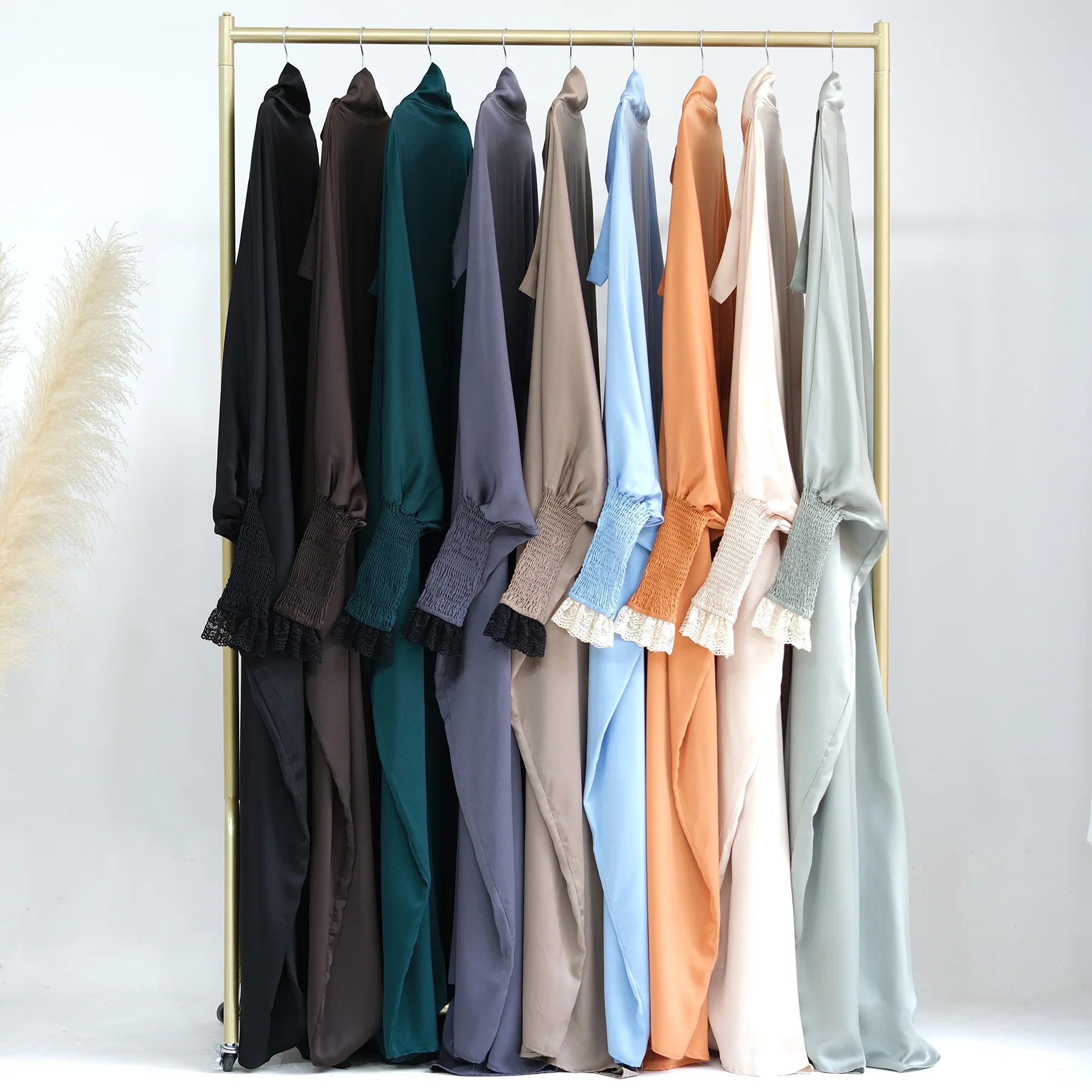 Muslimische Abaya Frauen Jilbab Islamische Kleidung Dubai Saudi Schwarze Robe Türkische Bescheidenheit Einteiliges Gebetskleid Mit Kapuze Smockärmel