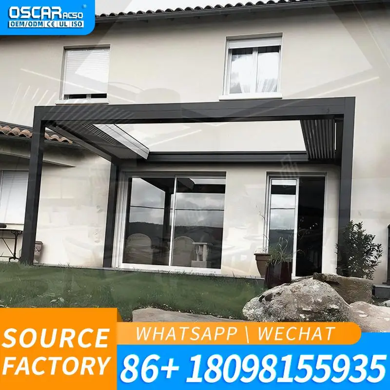 

Регулируемая уличная беседка с жалюзи на крыше, 4x4, деревянная беседка из поликарбоната, комплект беседки для сада, патио, беседки на заднем дворе