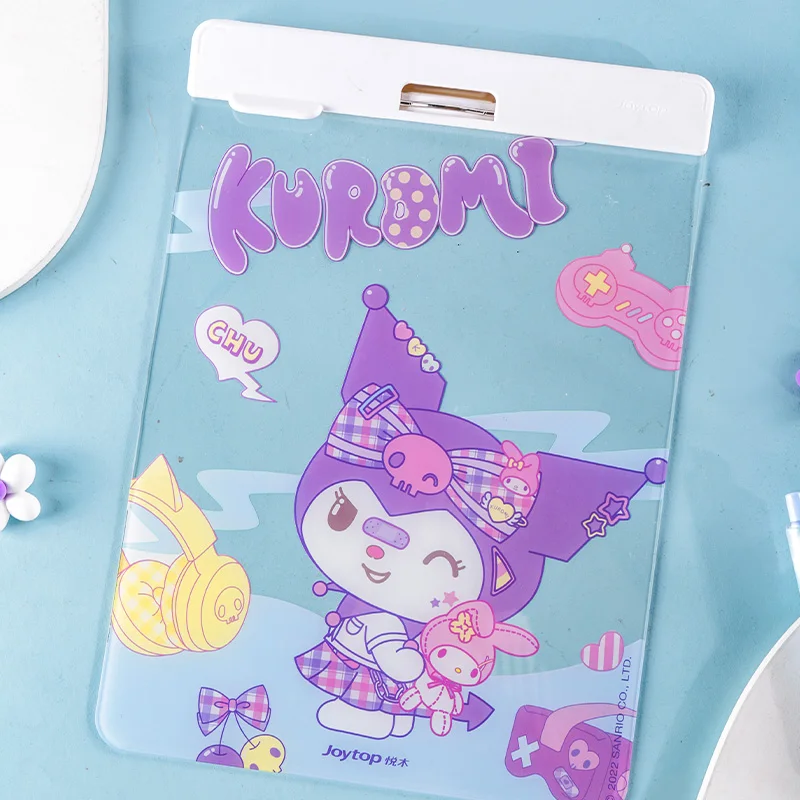 حافظة من الأكريليك الشفاف من كارتون سانريو مقاس A4، كتابة محمولة قوية ليس من السهل كسر اللوازم المدرسية لحافظة الطلاب