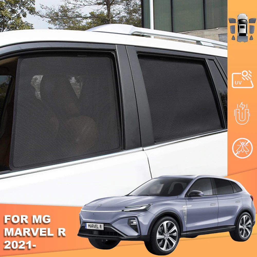 

For MG Marvel R 2021 2022 2023 2024 Magnetic Car SunShade Front Windshield Frame Curtain Rear Side Baby Window Sun shade Visor