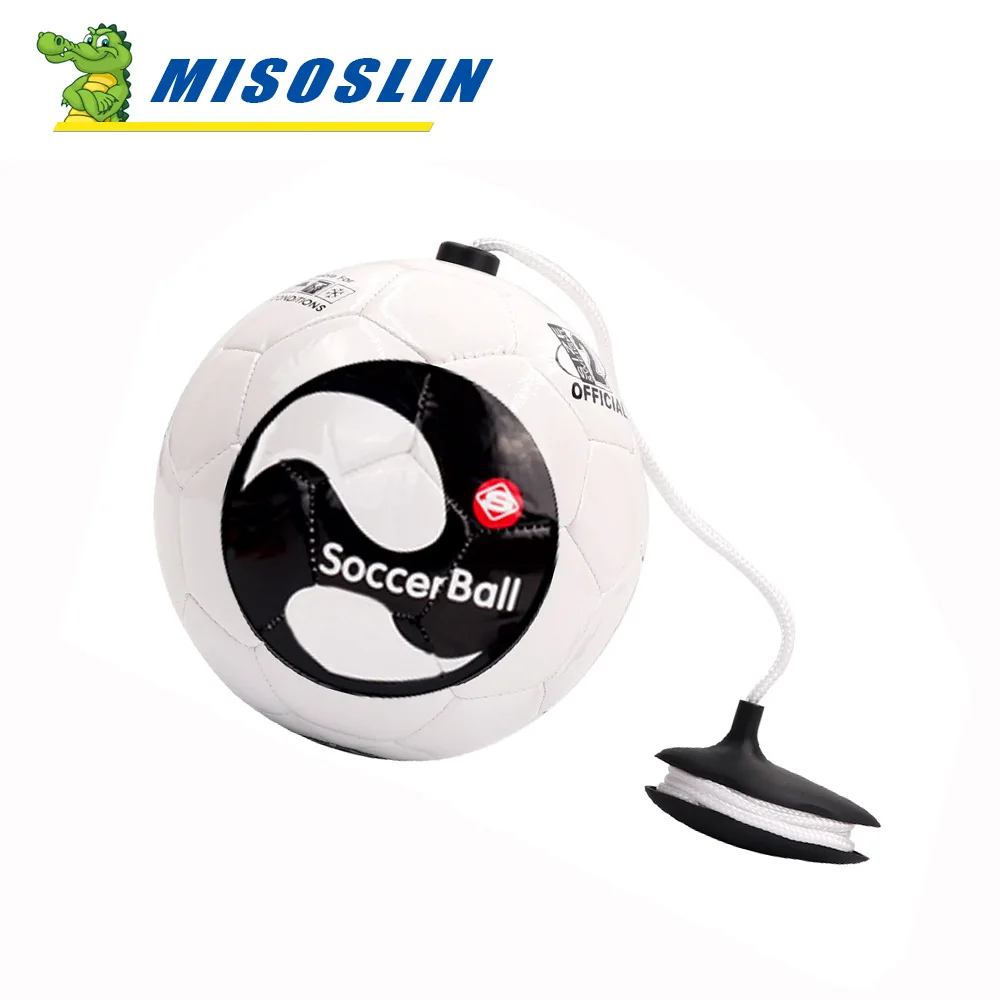 TPU Size 2 Football Rope Touch Solo Football Training Ball Kick Soccer Ball Kickwith String Beginner Practice Belt training ball