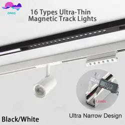 16 Type Modern Surface mounted Track Lights led Lamps Magnetic Rail Ceiling System Living room Track Lighting Rail Spotlight