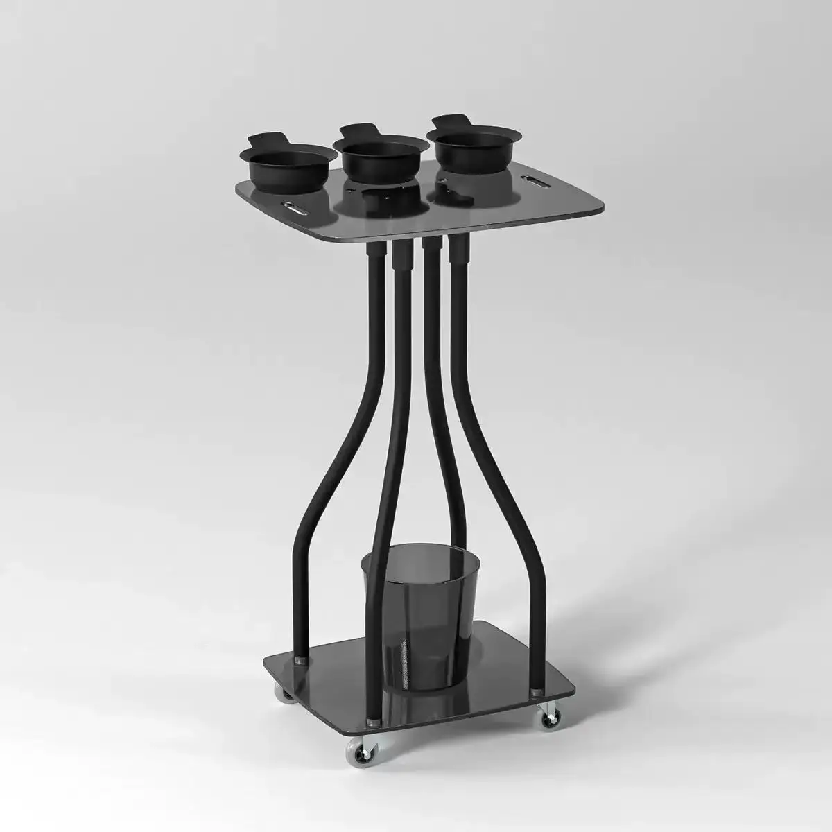 Hair coloring equipment trolley, beauty salon hair coloring tool cart