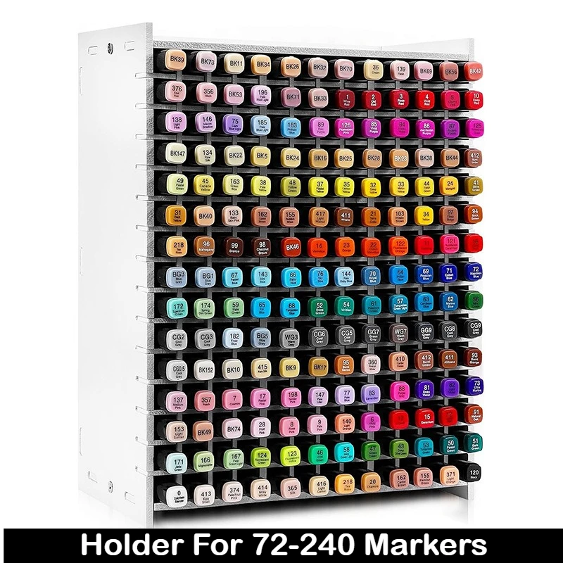 

Markers Holder For 72-240 Markers Large Capacity Marker Pen Holder Desk Organizer Storage Box Stationery Desk Accessories