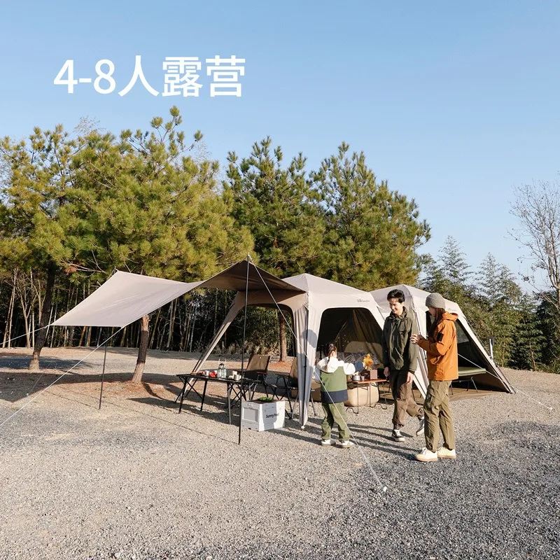 Outdoor dome canopy installation-free quick-opening sunshade waterproof camping multi-module tent