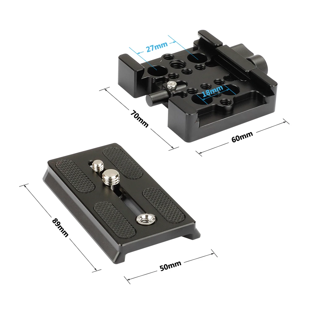 HDRIG-placa QR de Base Universal tipo Manfrotto, montaje de liberación rápida con placa deslizante, montaje de cámara