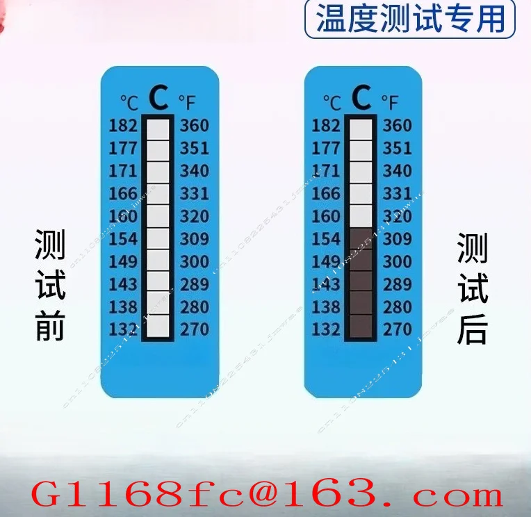 Eight Grid and Ten Grid Hot Test Strips, Temperature Test Strips (irreversible Labels -10 Stickers Per Piece)