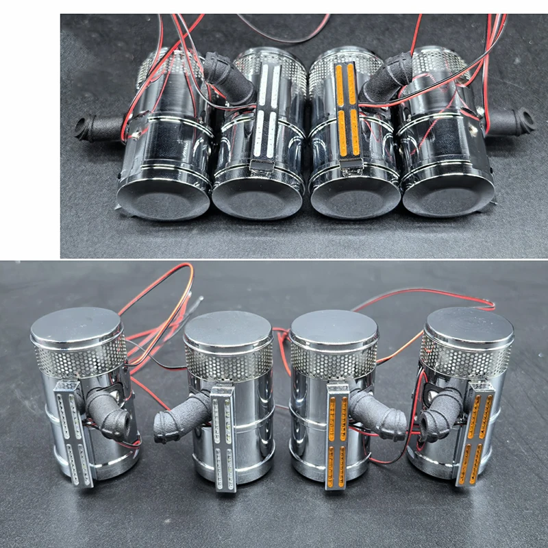 에어 필터 LED 라이트 장식 전기도금 공정 1/14 타미야 RC 트럭 트레일러 덤퍼 56301 56344 킹 홀러 DIY 부품