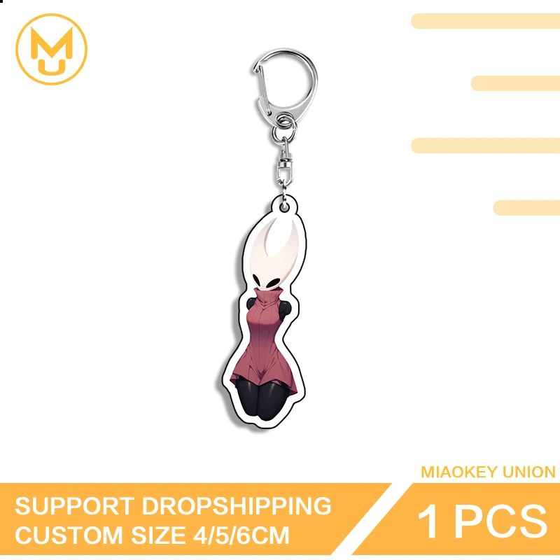 Hollowing Knight Acrylic Key Chains Alluring Posture Shape Keyring Ingenious Unique Props Suitable For DIY Jewelry Decoration