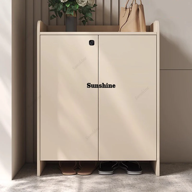 

Wooden Slippers Shoe Cabinet Storage Organizer Mobile Display Living Room Modern Shoe Shelf Vertical Muebles Hotel Furniture
