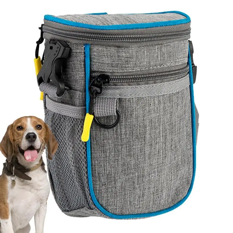 Dog Training Pouch Bag Pouch With Waist Belt Clip Reflective Strip Container With Waist Belt Clip Easily Carries Pet Toys Kibble