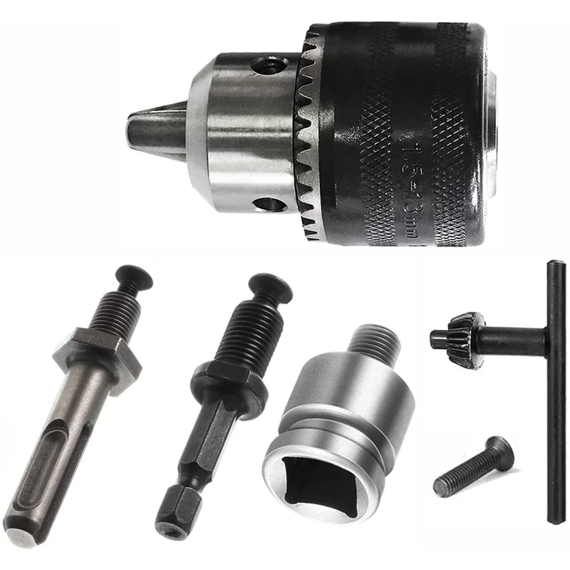 

【Popular】1.5-13Mm Drill Chuck 1/2-20 UNF With SDS Plus Adapter And Collet Key Drill Chuck For Drilling Electric Drill Conversion