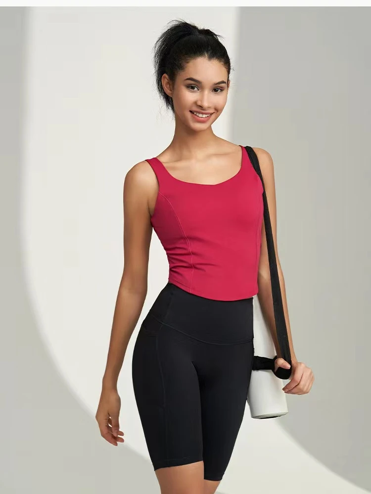 عارية اليوغا سترة رياضية اللياقة البدنية في الهواء الطلق تشغيل امتصاص الصدمات الجمال الظهر عالية الكثافة جمع الصدرية التجفيف السريع حمالات الصدر