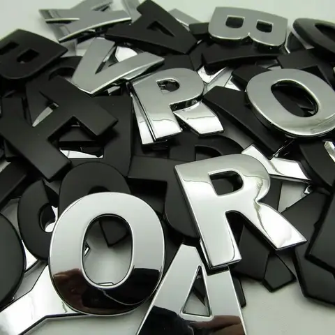 3D Metal DIY Styling Letters Word Alphabet Emblem Decals Numbers Labeling Car Sticker Rear Trunk Logo Digital Badge Accessories 10 best sales lada logo - №3