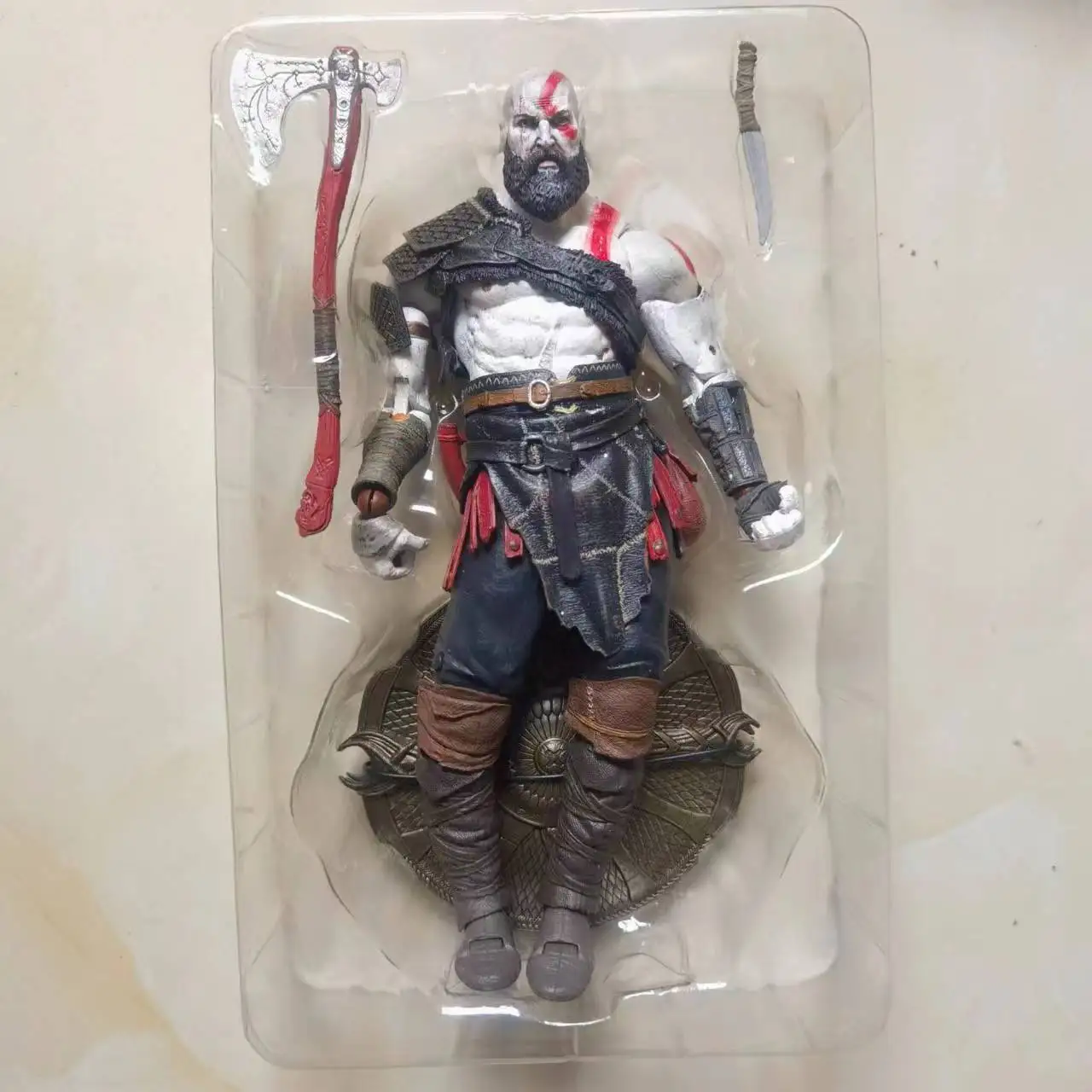 Anime God Of War Kratos Vinyl Model  Figure Christmas Gift for Children 20cm