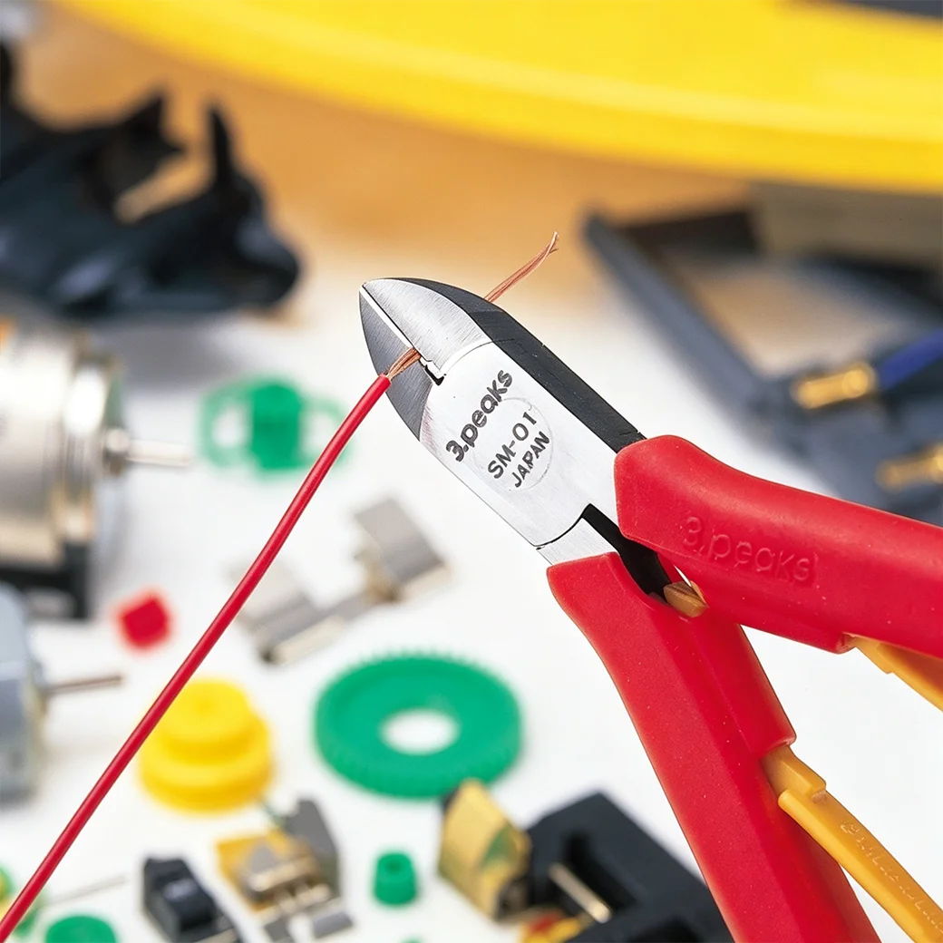 3.Peaks SM-01 Mini Micro Flush Cut Nipper 100mm Steel 18 Straight Blade Electronics Jewelry Model Fine Wire Cutting Pliers