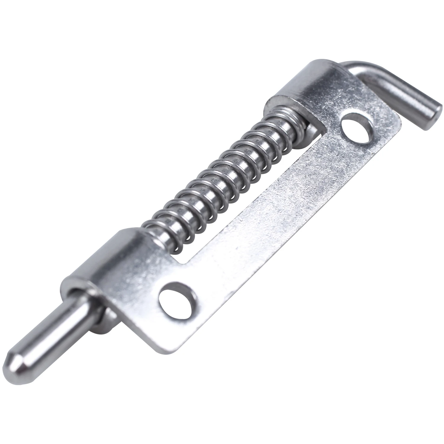 ABNP Hardware Spring Loaded Metal Security Barrel Bolt Latch 3.5" Long Silver Tone