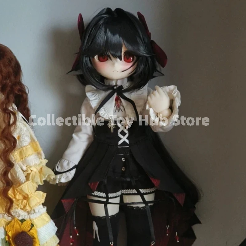 1/6 Mjd Bjd Demon Ram Horn Reaper Doll 27.5cm Special Six Angel Body Black Red Gothic Lolita Ball Joint Doll Anime Figure Gift