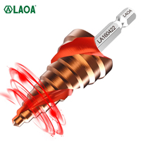 LAOA Pagoda Drill Bit 3-13mm 4-22mm 4-32mm Hole Opener HSS-CO M35 Hex Triangle Spiral Grooved Metal Stainless Steel Step Drill