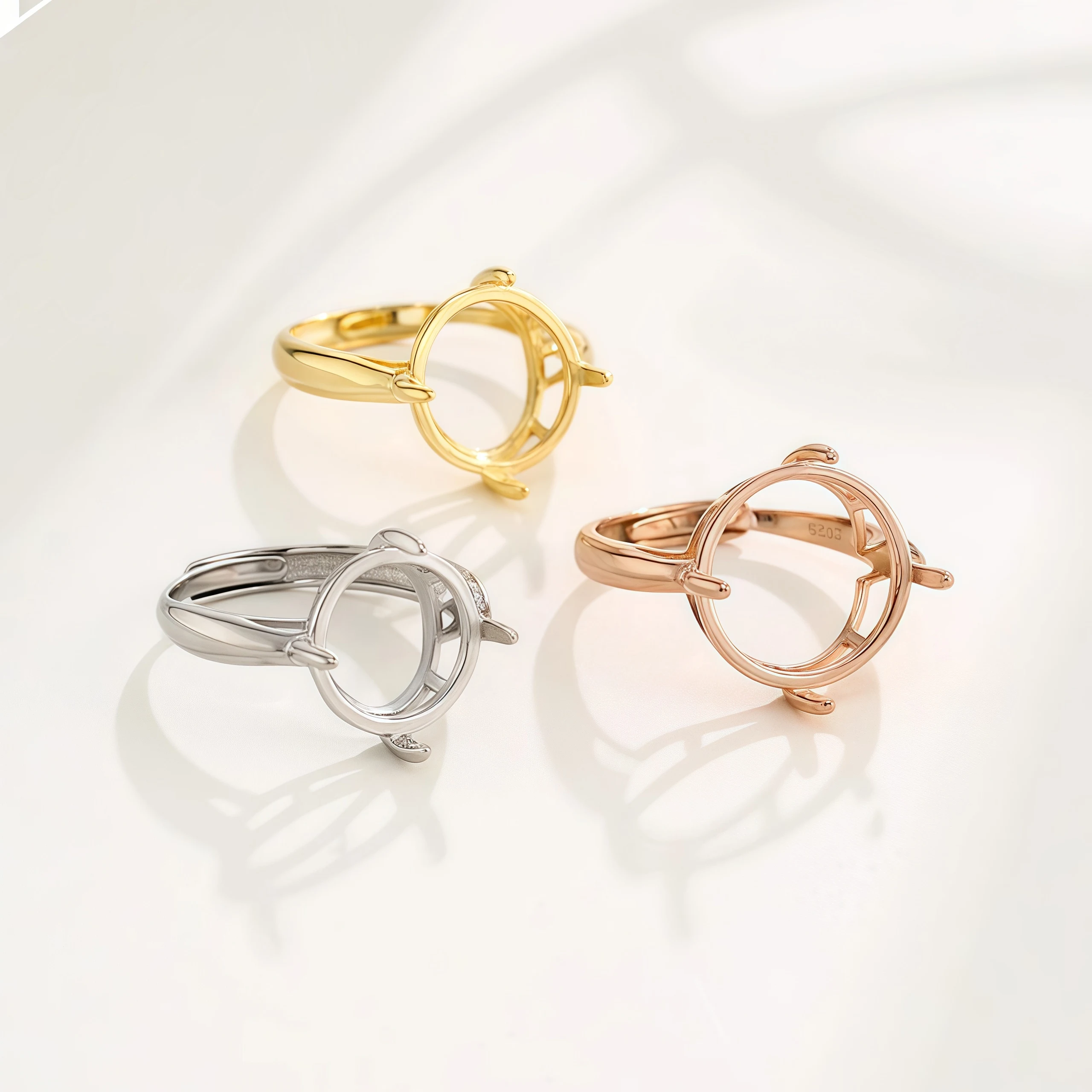 L Setting 3-15mm Oval Stone S925 Sterling Silver Multiple Sizes Ring Empty Support DIY for Women Fine Charm Jewelry Accessory - Image 3