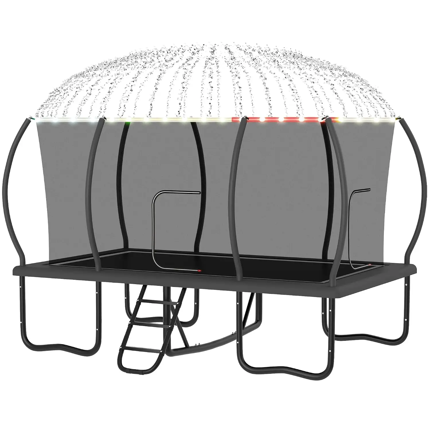 Rectangle Trampoline Outdoor [2000LBS & Thick Extra Support Legs & Upgraded Curved Poles] Rectangular Square Long, Customized