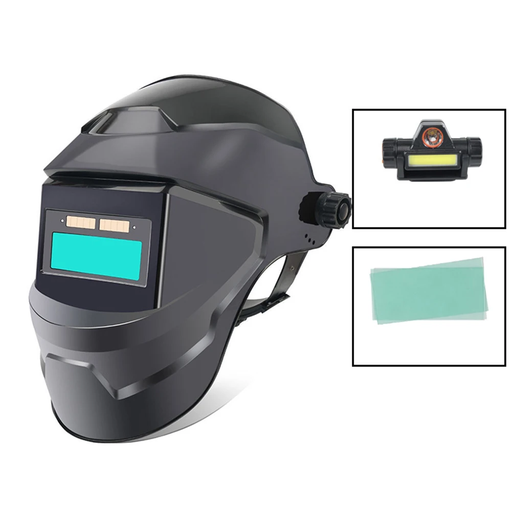 

Automatic Dimming Welding Facemask Helmet For Weld Grind Cut With 20 Pcs Lens Welding Head-mounted Protective Mask Welding Helme