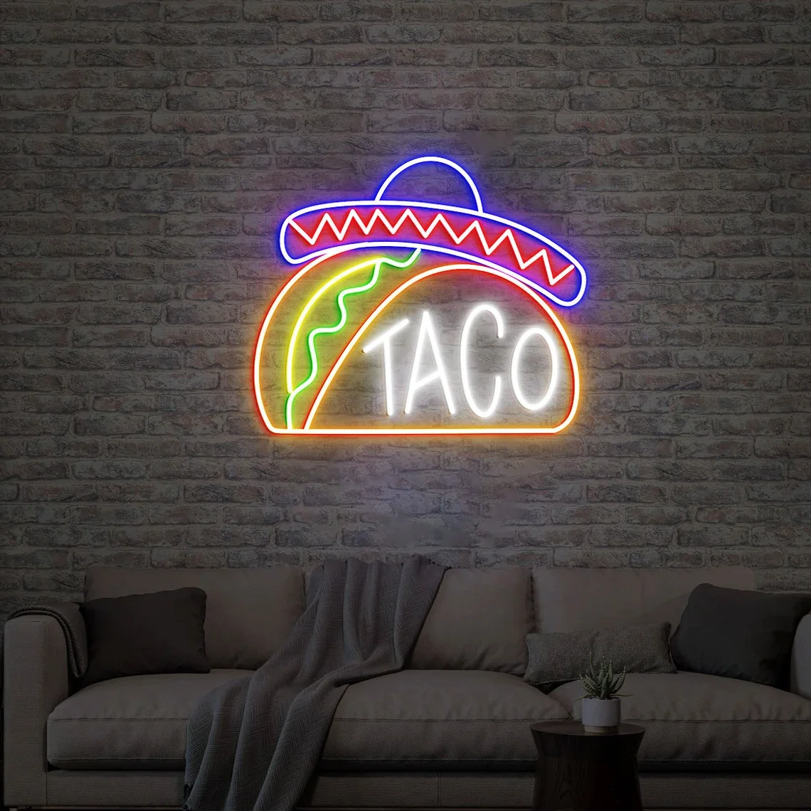 Taco Tuesday Led Neon Sign Mexican Food Shop Wall Art Decor Game Room Bedroom Night Lamp Restaurant Kitchen Wedding Gift