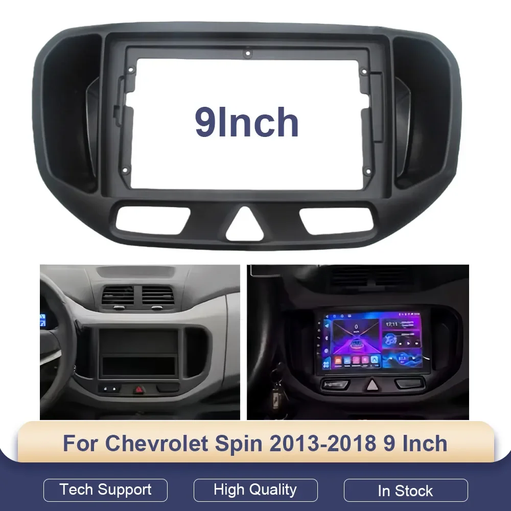 For Chevrolet Spin 2013-2018 9 Inch 2Din Car Radio Fascia Canbus Box Adapter Android Dash Panel Kit