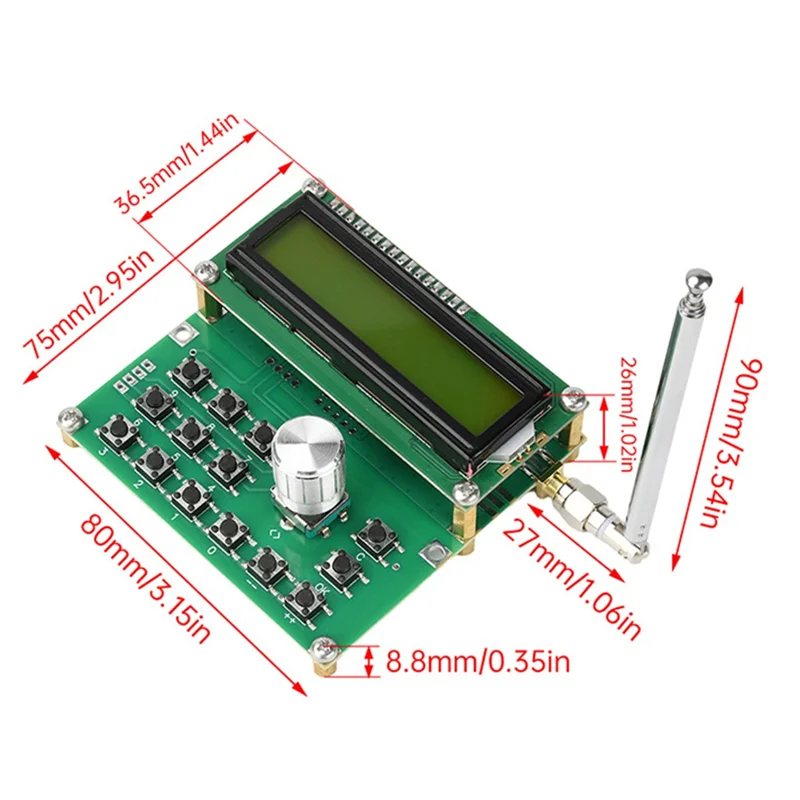ABNO-35Mhz-4400Mhz RF สัญญาณสัญญาณ ADF4351 สัญญาณ 1K/10K/100K/1M ความแม่นยําสูงเอาต์พุตความถี่