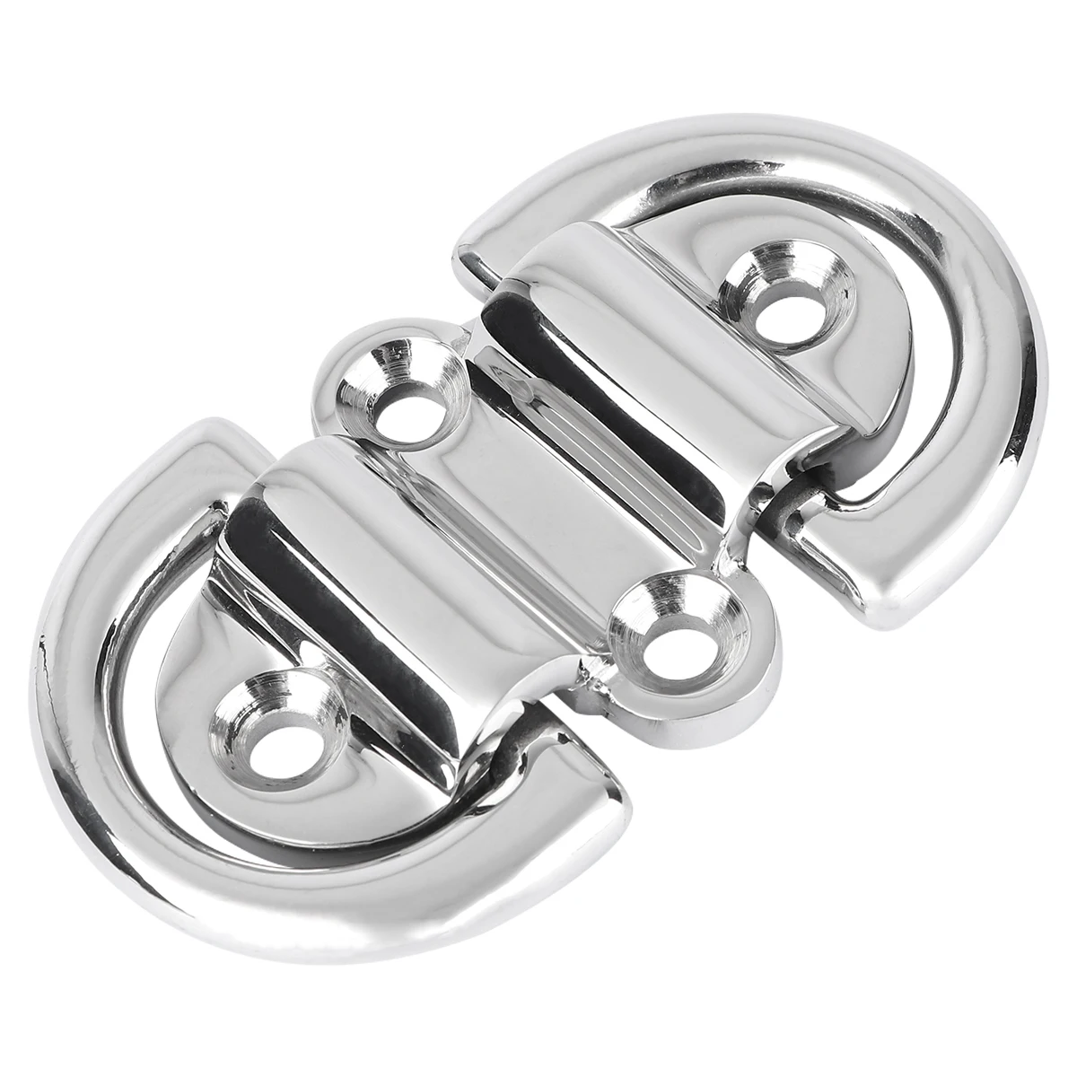 

1pc Stainless Steel Yacht D-Ring Boat Ship Accessory Sturdy Corrosion Resistant Mirror Polished Smooth Double
