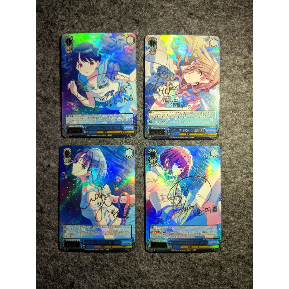 DIY THE IDOLM@STER SHINY COLORS Gold Sign Customized Flash Card Anime Peripheral Game Collection Card Holiday Gift