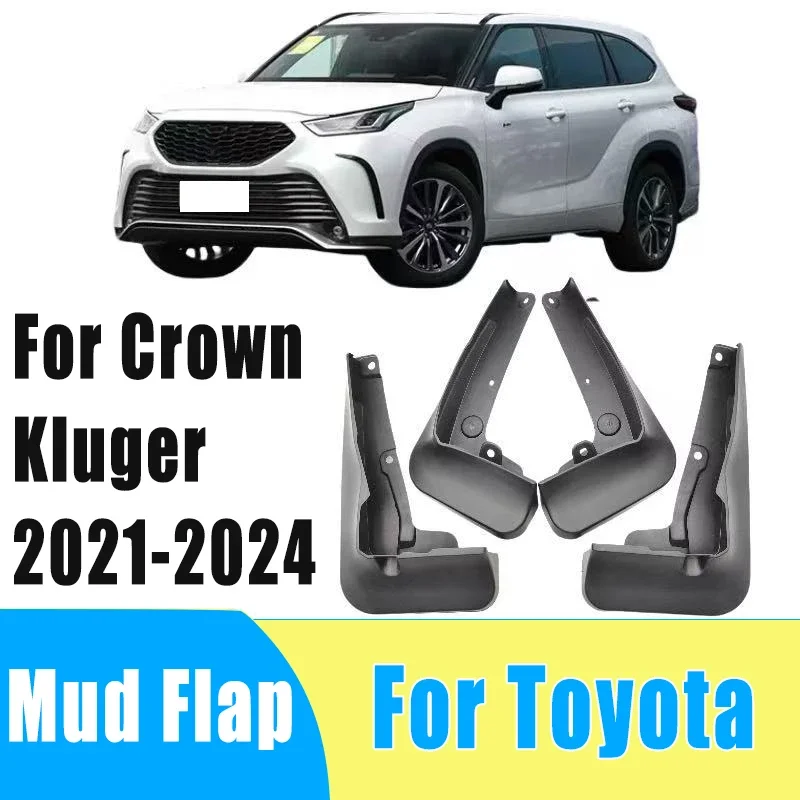

4pcs Auto Tire Mudguard Waterproof Prevent Mud Splashing Car Mud Flap Fender Trim Accessories For Toyota Crown Kluger 2021-2024