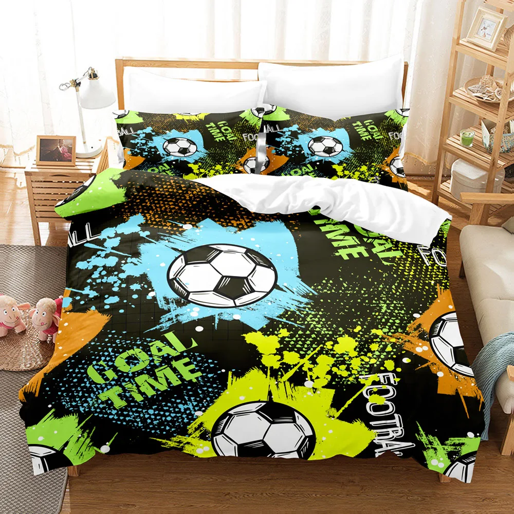 Basketball Bedding Set King Queen Ball Sport Theme Duvet Cover Set Boys Teens Basketball Fan Room Polyester Quilt Cover