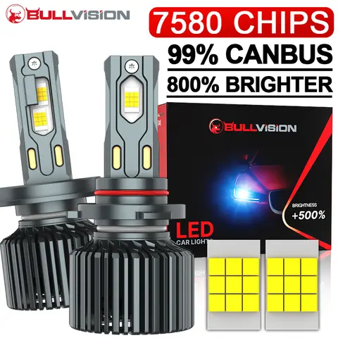 2800W H7 H4 H11 faro LED de alta potencia Canbus H8 9005 HB3 9006 HB4 9012 HIR2 Turbo lámpara antiniebla 6000K bombilla de coche 2 tubos de cobre