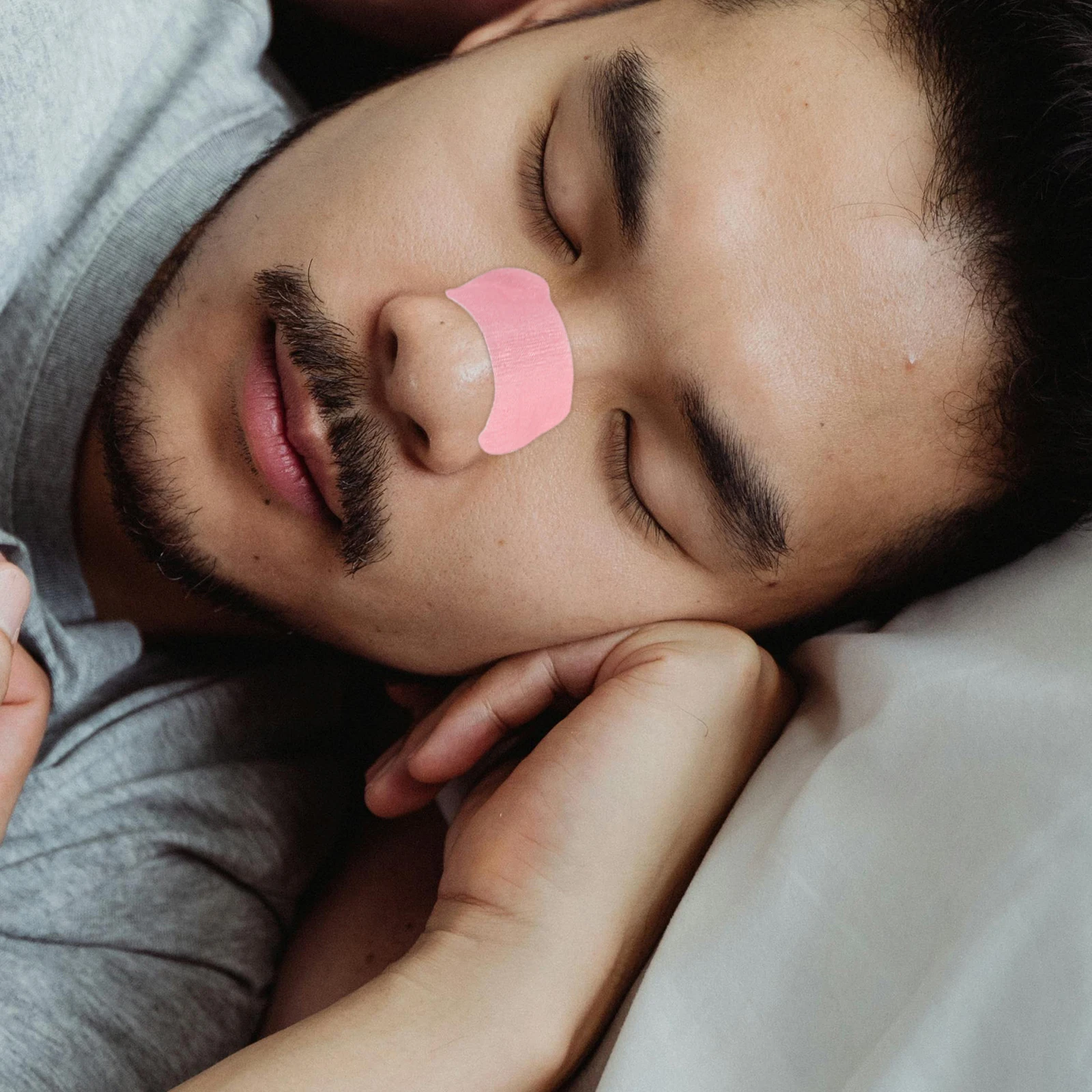 

20pcs Snoring Nasal Strips Elastic Expandable Breathing Aid Sleep Device Pink Nasal Strip For Sleeping Non Woven Fabric