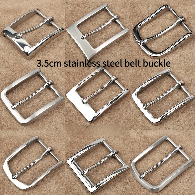 DIY Stainless Steel Belt Buckle Men\'s Casual Leather Craft Hardware Metal Pin Belt Buckle Sewing Fashion Jeans Accessories