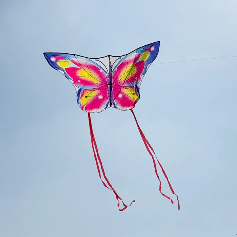 Outdoor Fun 1,4 m Napiic vlinderdrager met 1,8 m staart en 50 m handvatlijn Buitenspeelgoed voor kinderen Insectenvlieger Buitensport