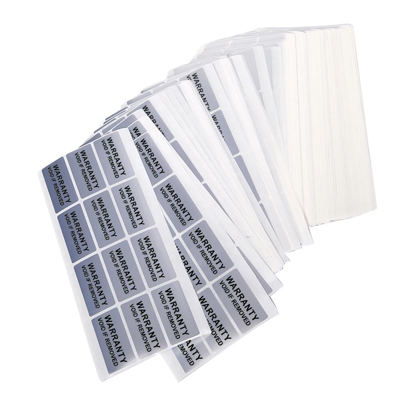 100Pcs Warranty Protection Sticker 40*20mm Tamper Proof Void Label Stickers Disposable Security Seal Anti-counterfeiting Sticker