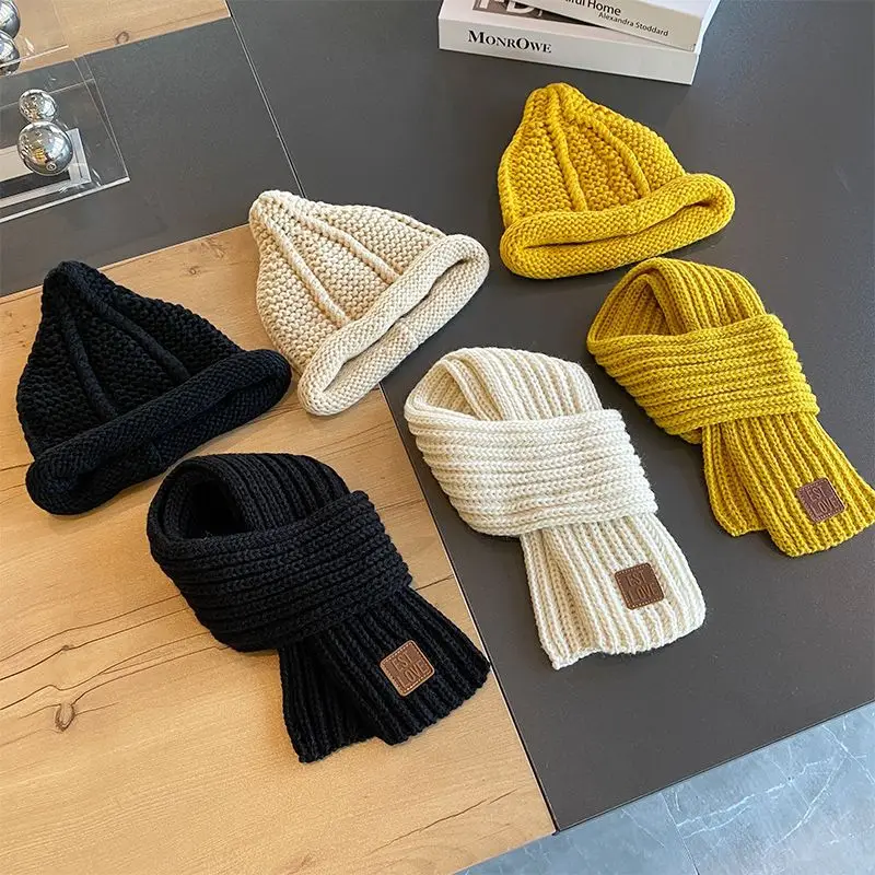 Women's three piece winter warm suit, beanie wool lined scarf neck warm touch screen gloves for cold outdoor warmth