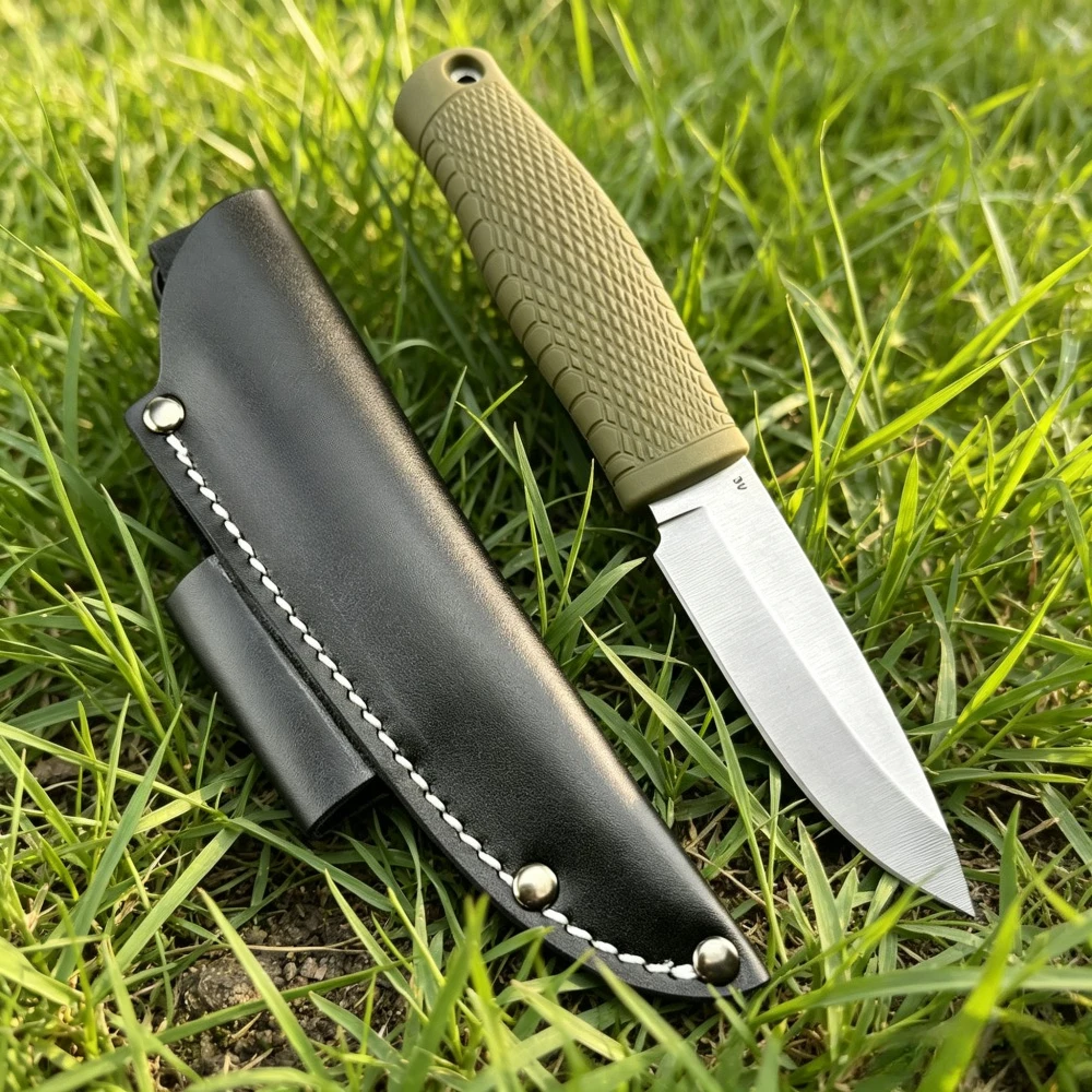 200 Wilderness Fixed Blade Knife D2 Blade Rubber-plastic Handle with Protective Sheath for Camping