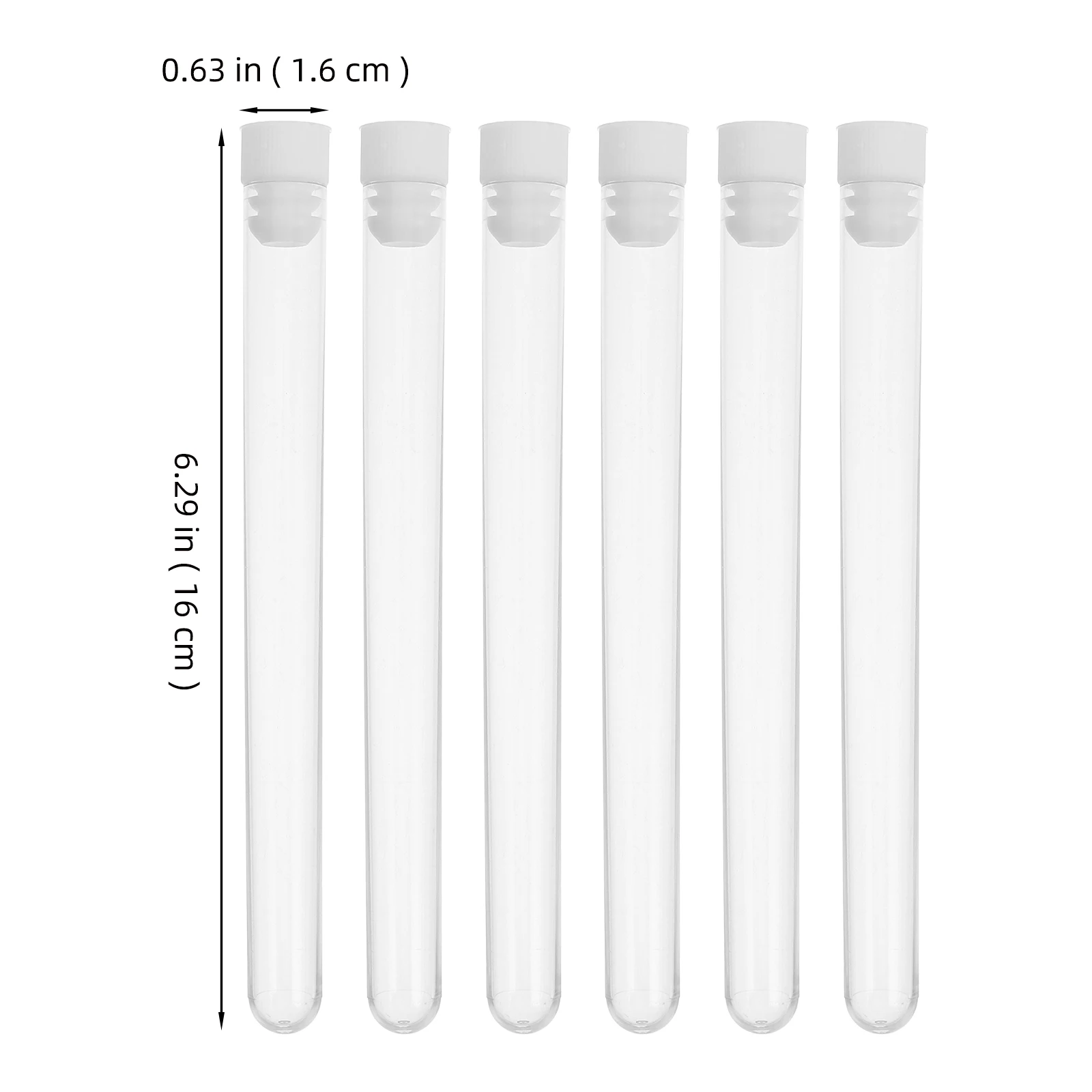 

100 Pcs Plastic Test Tubes Storage Containers for Needles Beads Embroidery Sewing Threading Craft ganizers Safety Cases