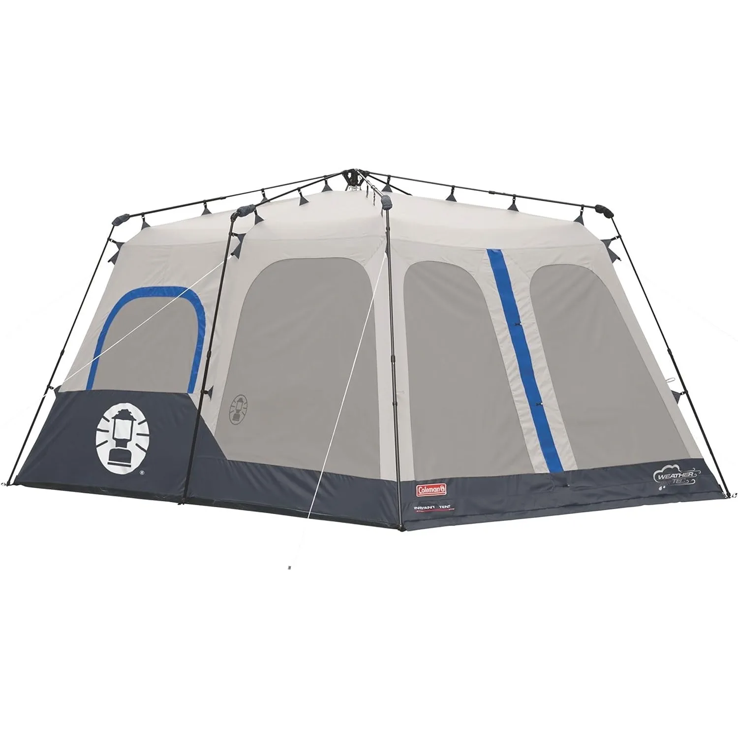 Coleman Camping Tent with Instant Setup 8Person Weatherproof Tent with WeatherTec Technology Double-Thick Fabric