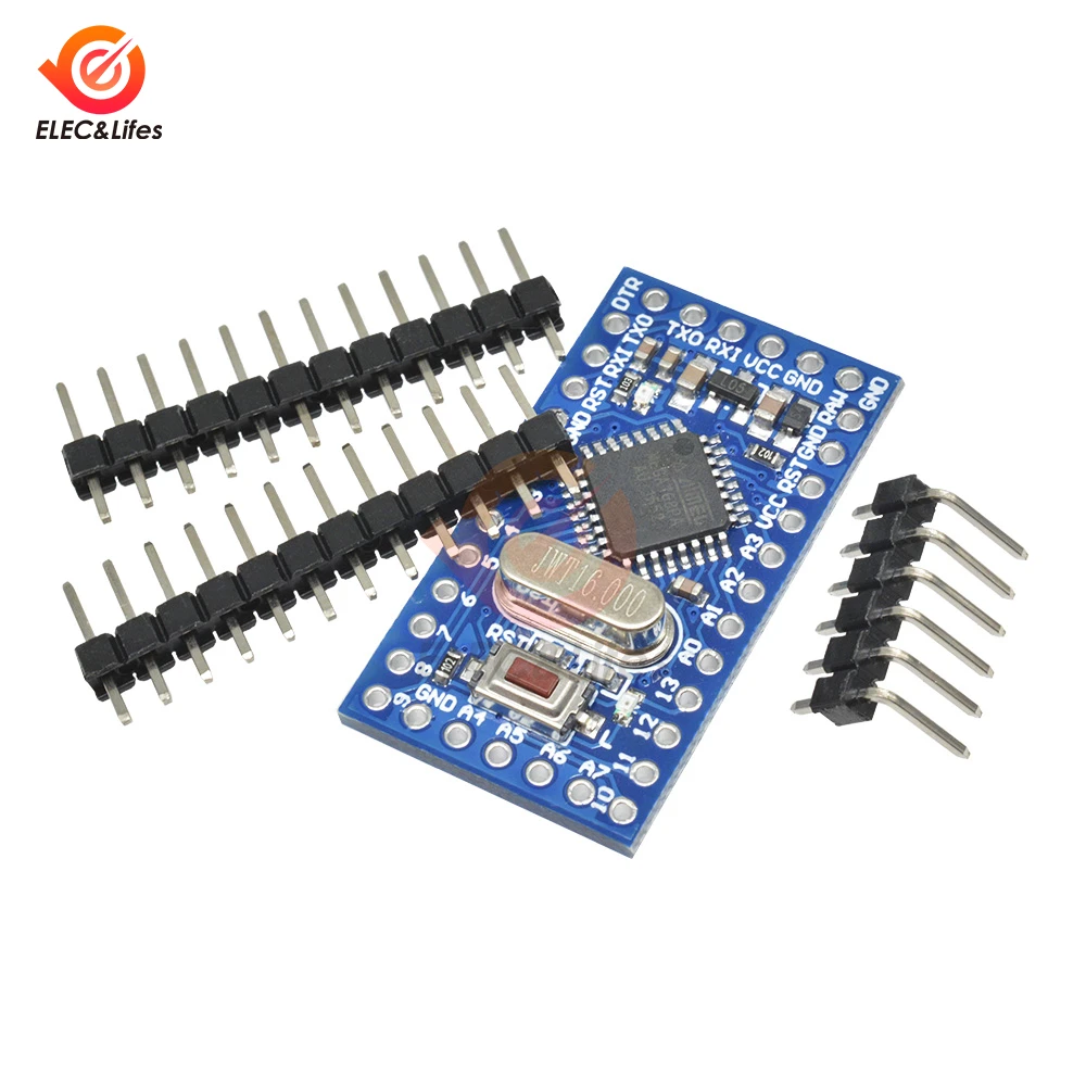 5V Pro Mini Module Atmega168 Microcontrol Development Board Plug-in Crystal Oscillator For Arduino Replace Atmega328 Bootloader