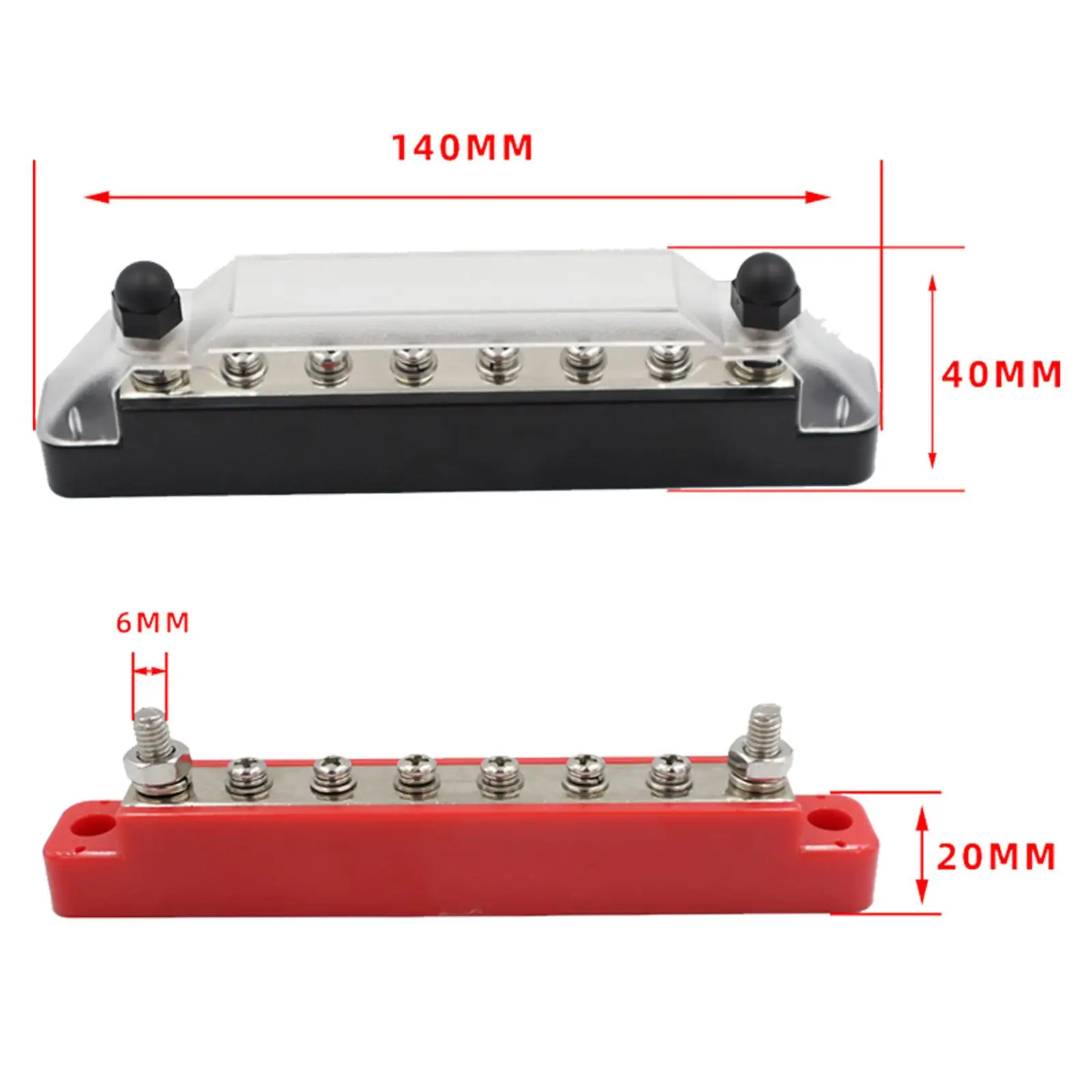 2x Stromverteilerblock-Ersatz, langlebig, einfach zu installierender Anschlussbolzen für Solarbedräge, Boot, Marine, Gebrauch, Yachten, Wohnmobil