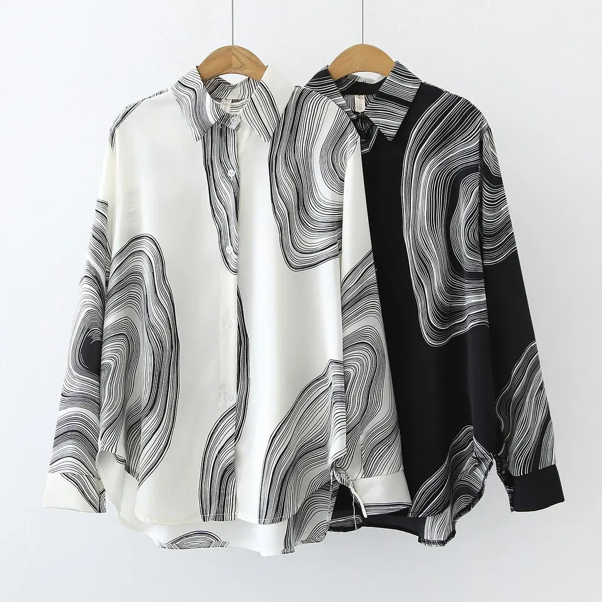 Fashion printing ladies shirts Women's Blouses Spring Autumn Long Sleeve Shirts Tops Blusas Mujer