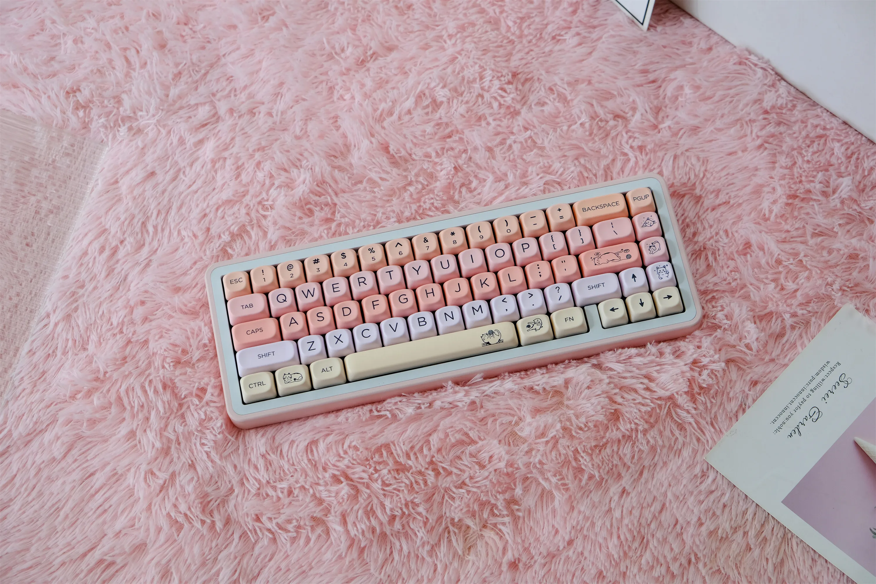 Hakimi 132 Keys Keycaps Set PBT Material MOA XOA Profile DYE-SUB Wooting Personalized For CHERRY MX Switch Mechanical Keyboard